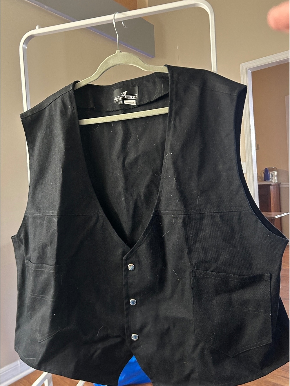 Western Express Men's Black Cotton Vest Size 3X
